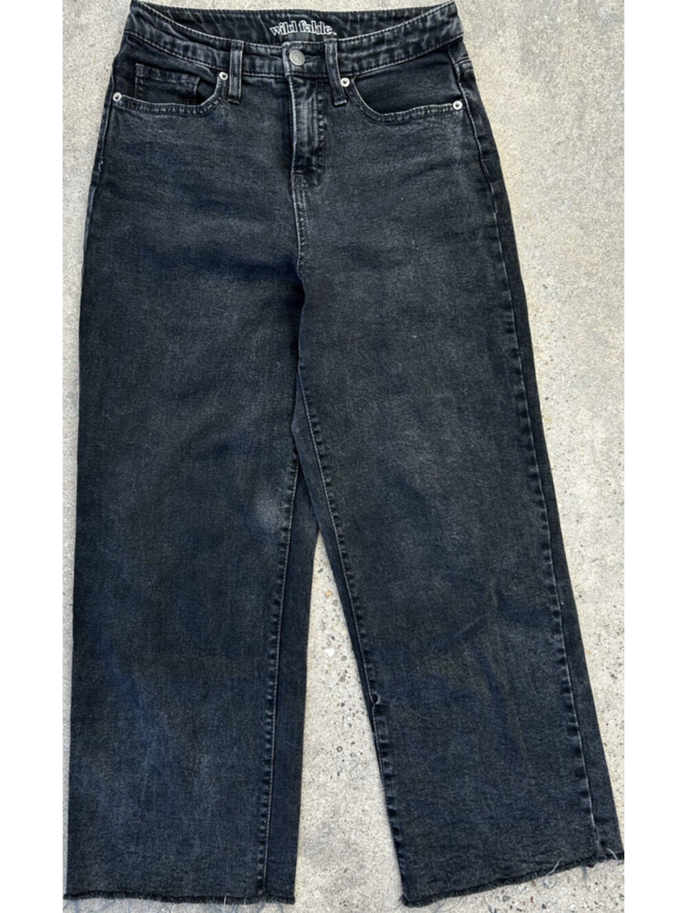 Wild Fable High Rise Baggy Jeans Size 2 New Denim Dark Wash Aprox 24W x 24.5L